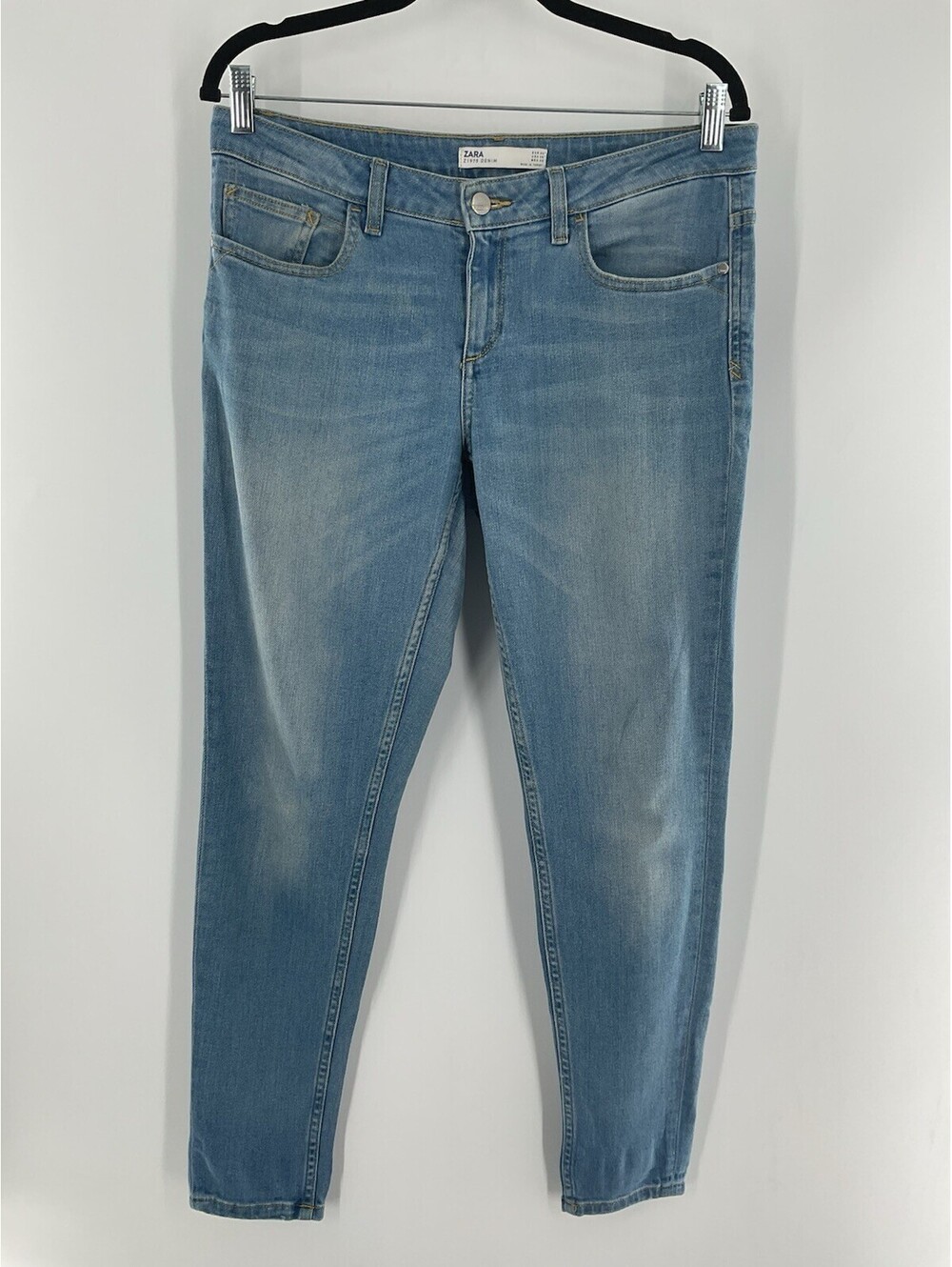 Zara Z1975 Denim Size 06 Light Wash Skinny Jeans Made In Turkey 133